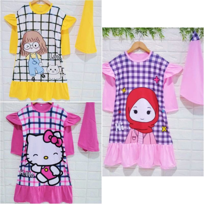 (ECER TERMURAH) maxidress DEDINA tunik dedina daster anak SIZE 2-9 TH
