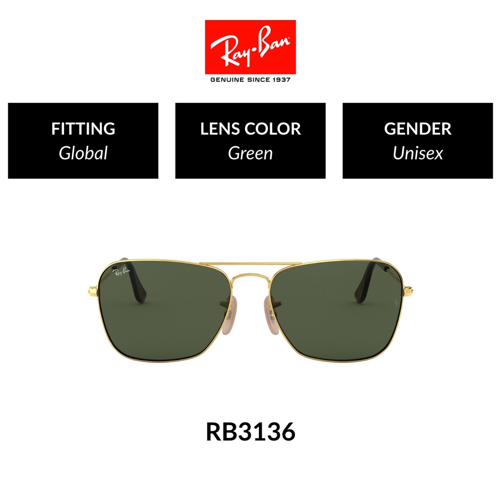 RAY-BAN Caravan | RB3136 181 | Global Fitting | Sunglasses | 58mm