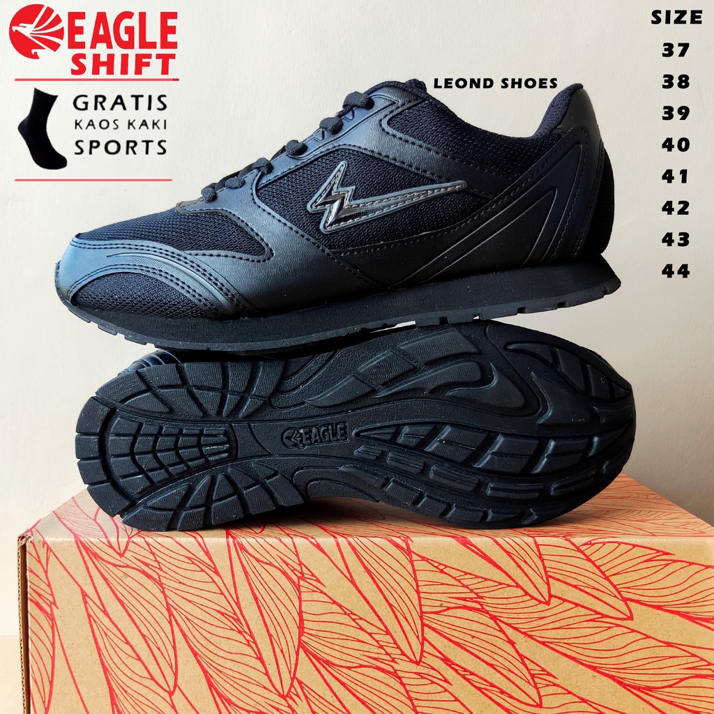 Sepatu Formal Casual Merk Eagle Shift Warna Hitam Sepatu Anak Sekolah SMA Remaja