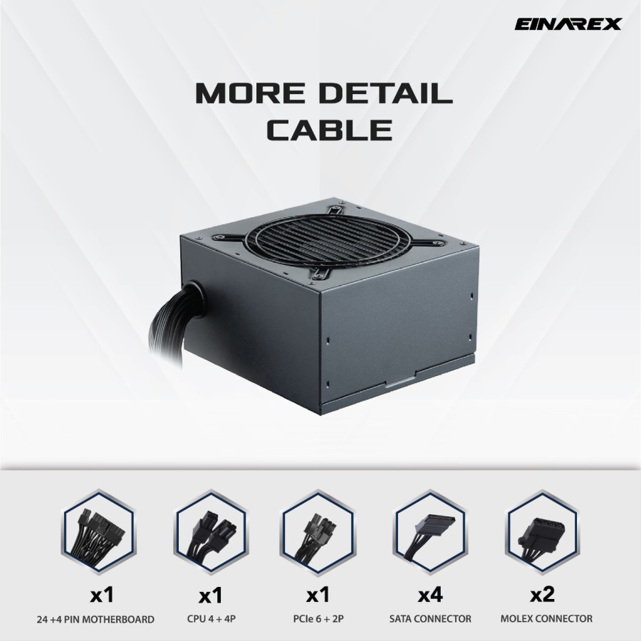 Einarex Niagara PSU 550W 550 80+ Flat Cable