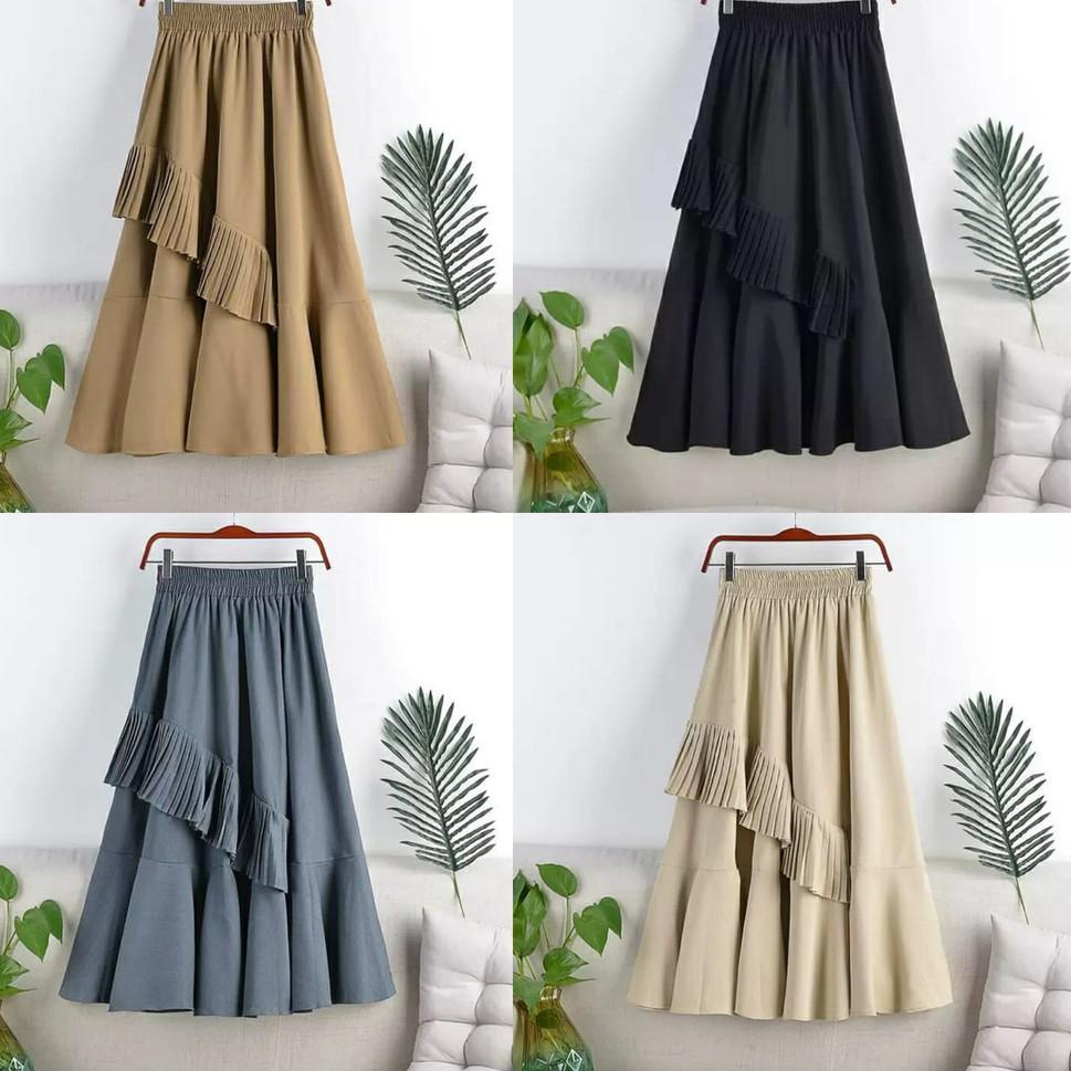 AIDHA SKIRT - rok murah / skirt murah / rok panjang / rok wanita / rok / basic skirt / skirt STOK TE