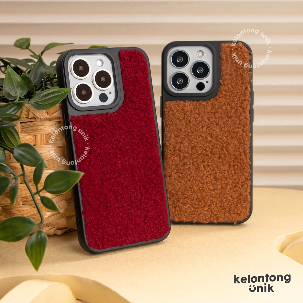 (Seri 2) For iPhone - Basic Wool Case/ Soft Case Bulu-Bulu