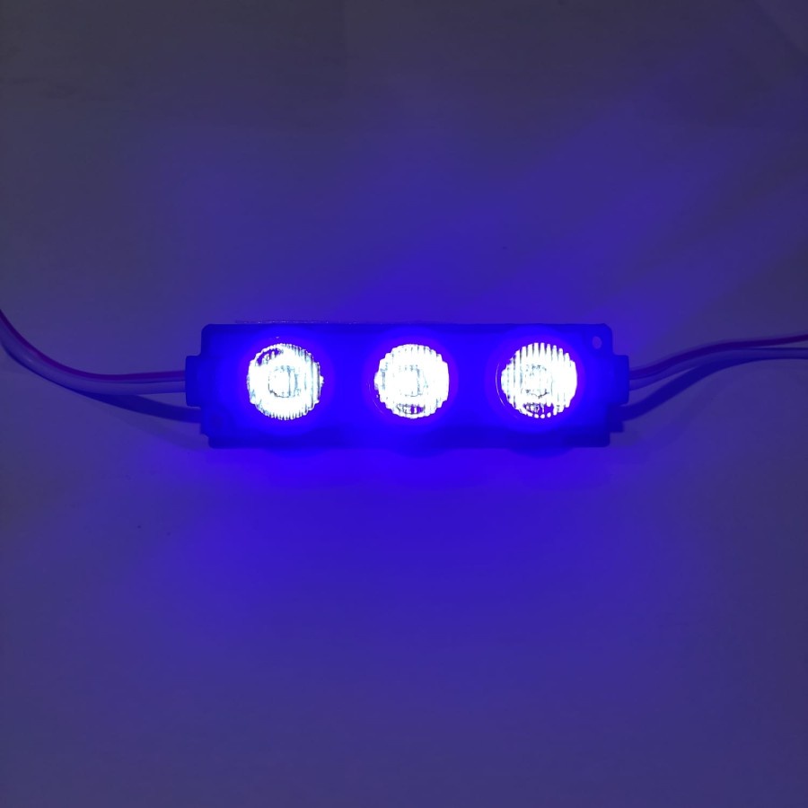 LAMPU LED MODUL STRIP 3MATA 12V MODUL MATA TIMBUL WATERPROOF