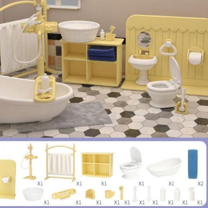 ❀ koala Diary Doll Room Accessories Mini Furniture sylvanian mainan perabotan aksesoris doll house f