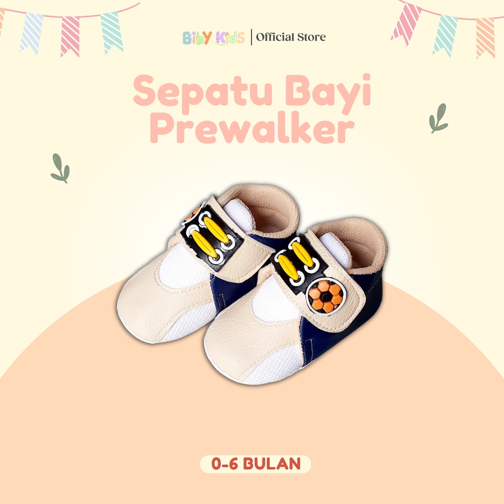 Sepatu Bayi Prewalker Laki laki 0 6 Bulan Baby Boy Shoes Anak Cowok Sneakers Keren Murah