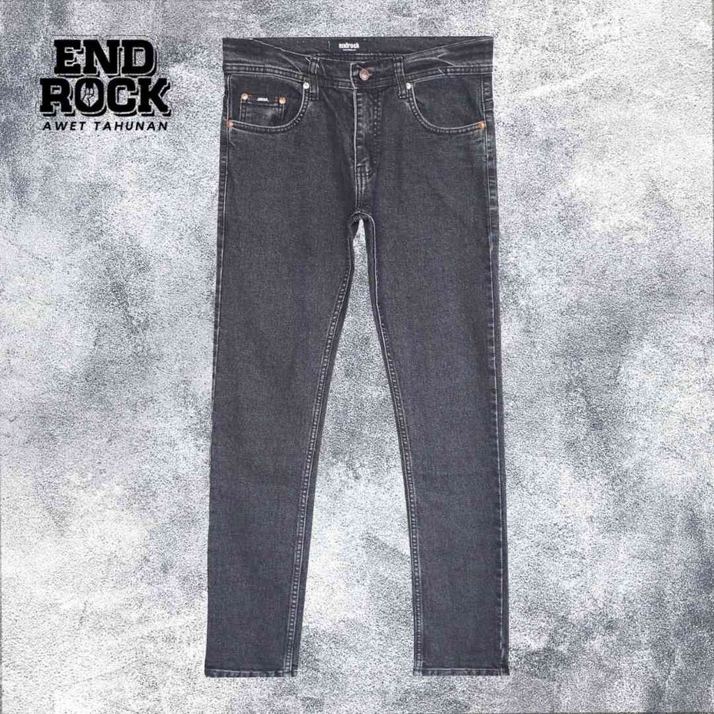 Celana Jeans Panjang Black Wash Original Endrock Wash Jumbo Type 155