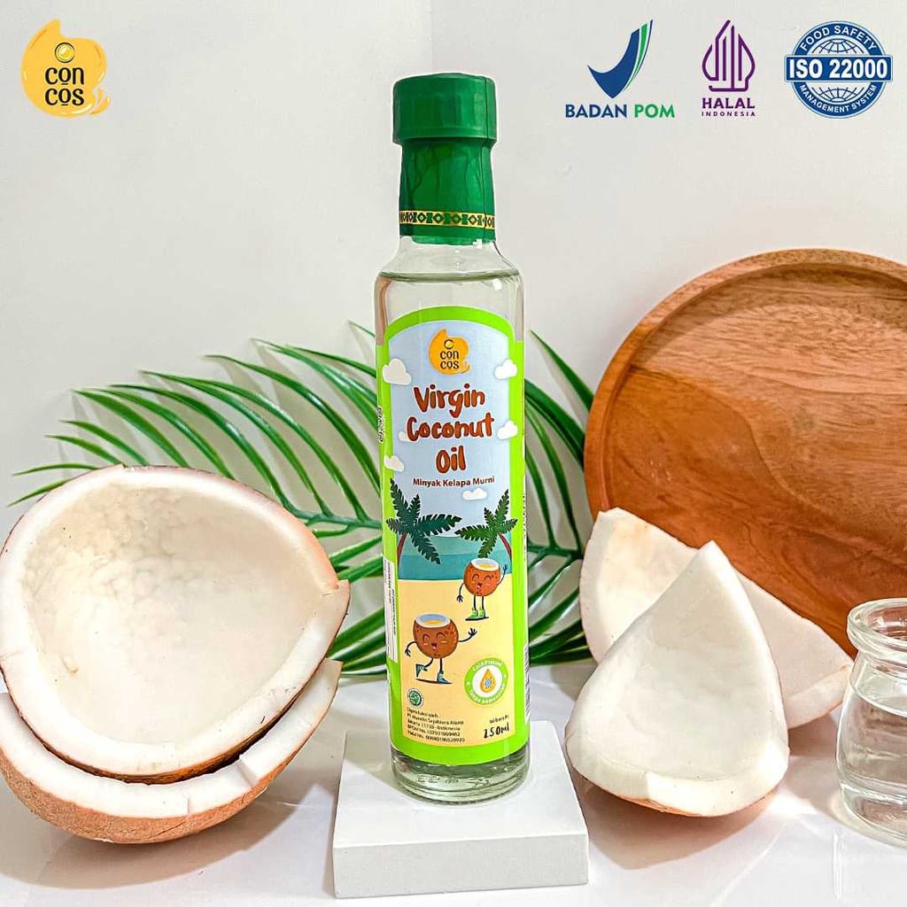 Concos Virgin Coconut Oil Kids Baby / VCO / Minyak Kelapa Murni 250ml Tambahan Bumbu MPASI  Bayi