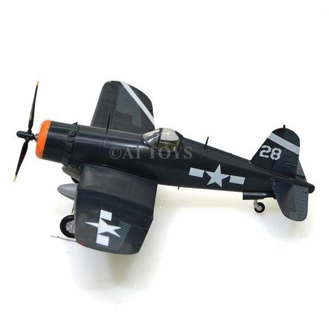 Diecast Miniatur Pesawat F4U Corsair Uss Hancock Easy Model 14 Cm 1:72