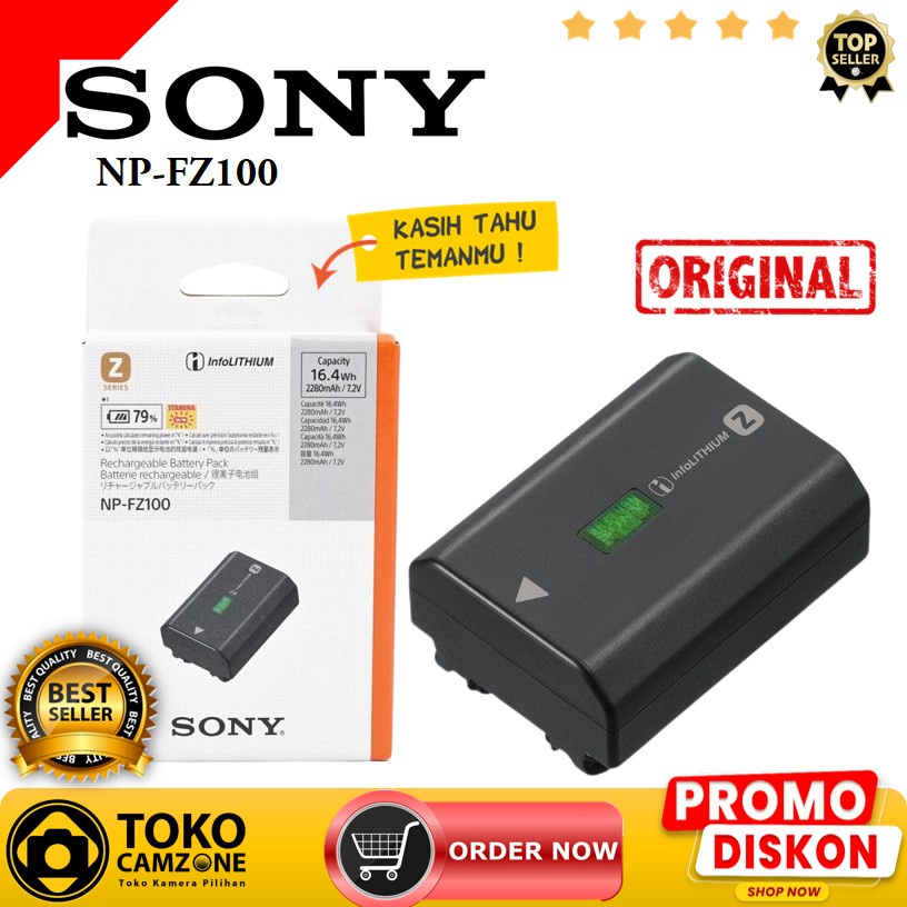 Jual Sony NP-FZ100 Rechargeable Lithium-Ion Battery (2280mAh) | Shopee ...