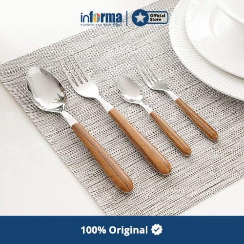 Terlaris Informa - Appetite Set 16 Pcs Alat Makan Klasik - Cokelat