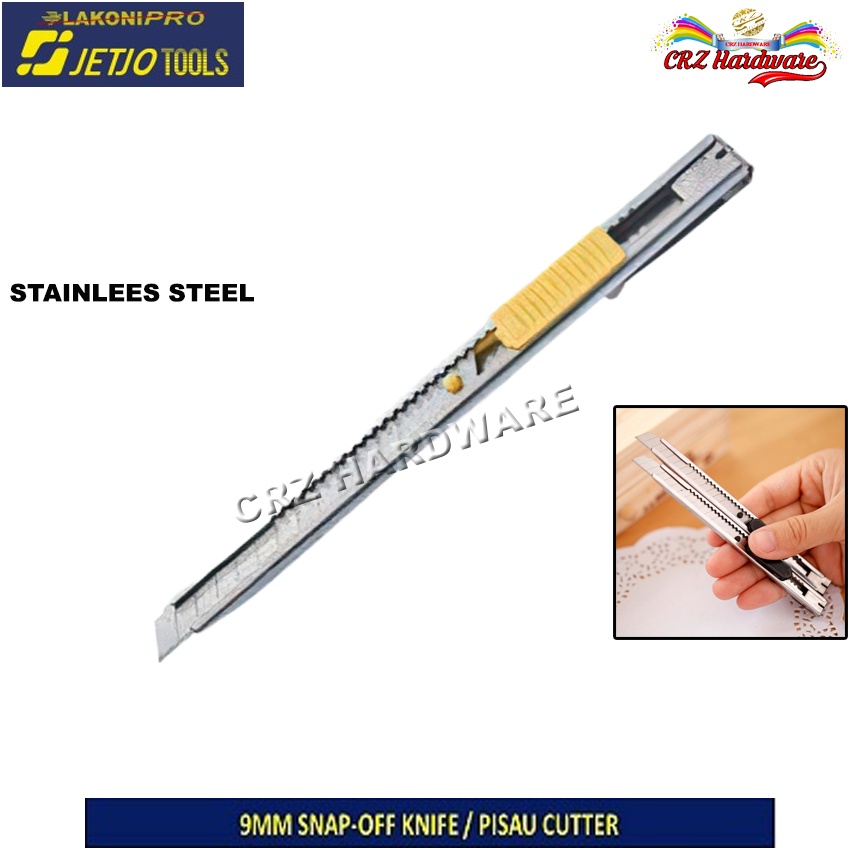 

Pisau Cutter 9mm Snap Off Knife Knife Cutter Stainless JETJO TOOLS