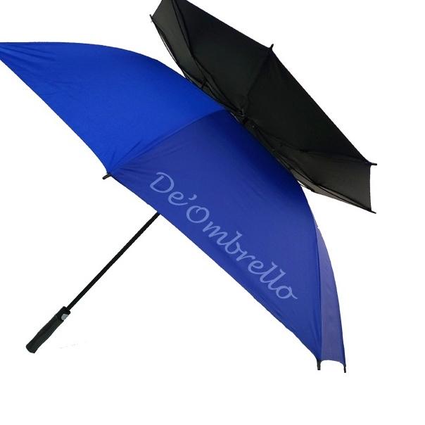 ☟ (101) Payung Golf Otomatis Susun Jumbo Polos Lapis Hitam ANTI UV Nagoya ♢