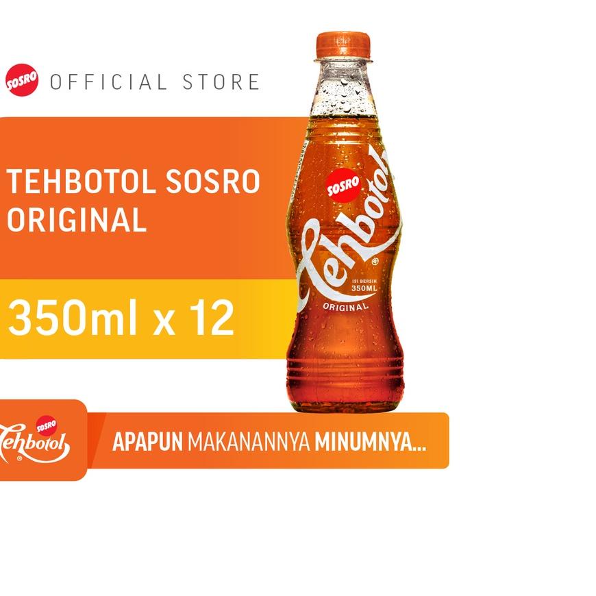 

◌ Tehbotol Sosro pet Original 350 ml isi 12 Pcs Ω