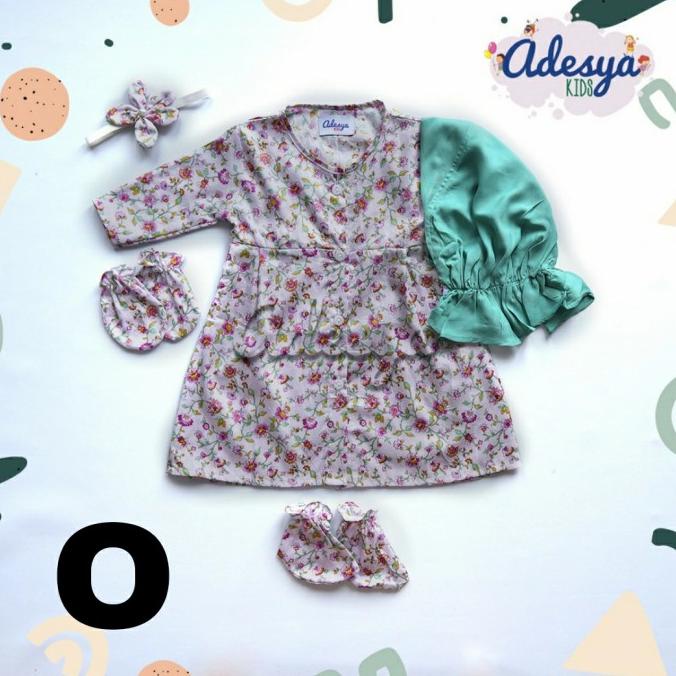 baju muslim bayi perempuan/gamis bayi Newborn/Gamis Alya