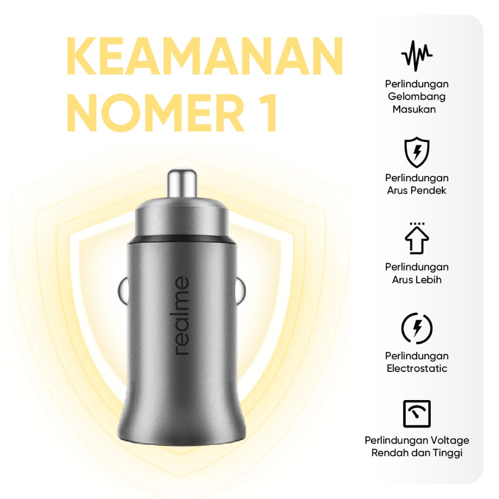 Realme Car Dart Charger 33W Garansi Resmi Realme Indonesia