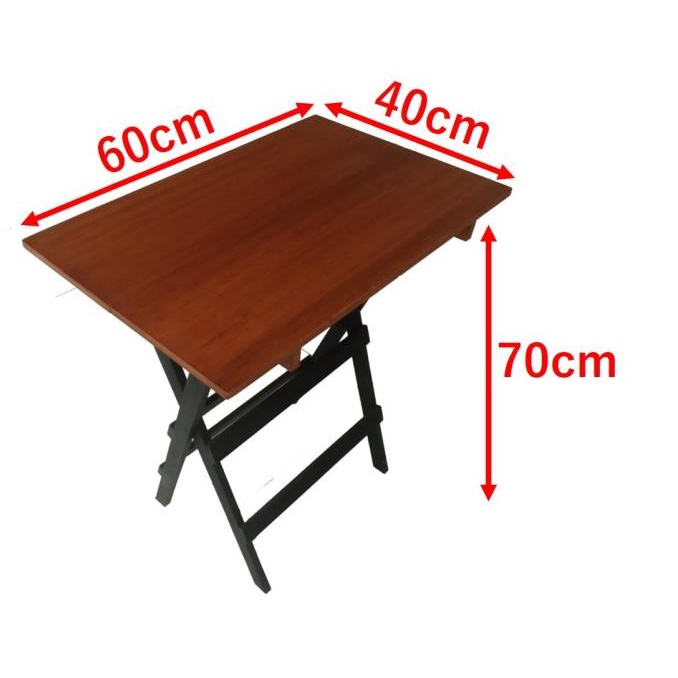 meja lipat kayu solid 40x60 tinggi 70