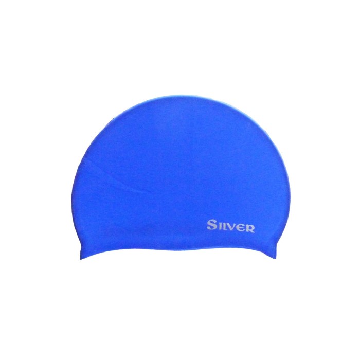 Topi Renang Dewasa Silver Silicone Swim Cap 17005.1088