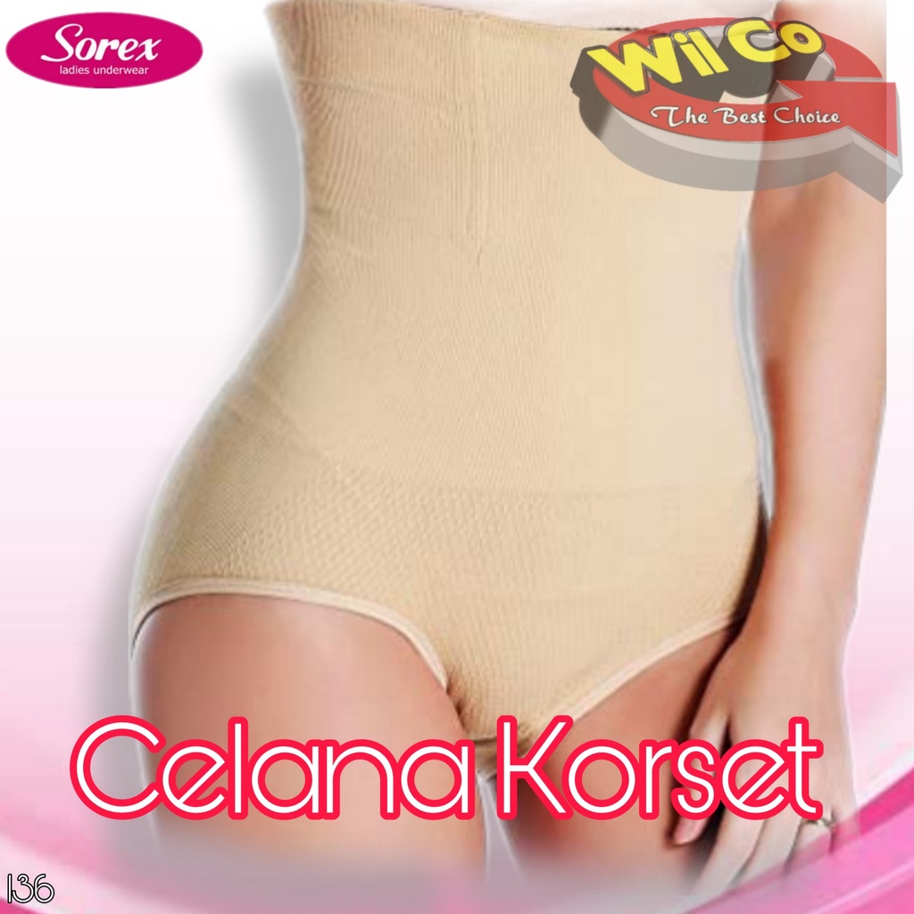 K136 - CELANA DALAM KORSET, CD KORSET SOREX PELANGSING PERUT FREE SIZE BB 55 -70