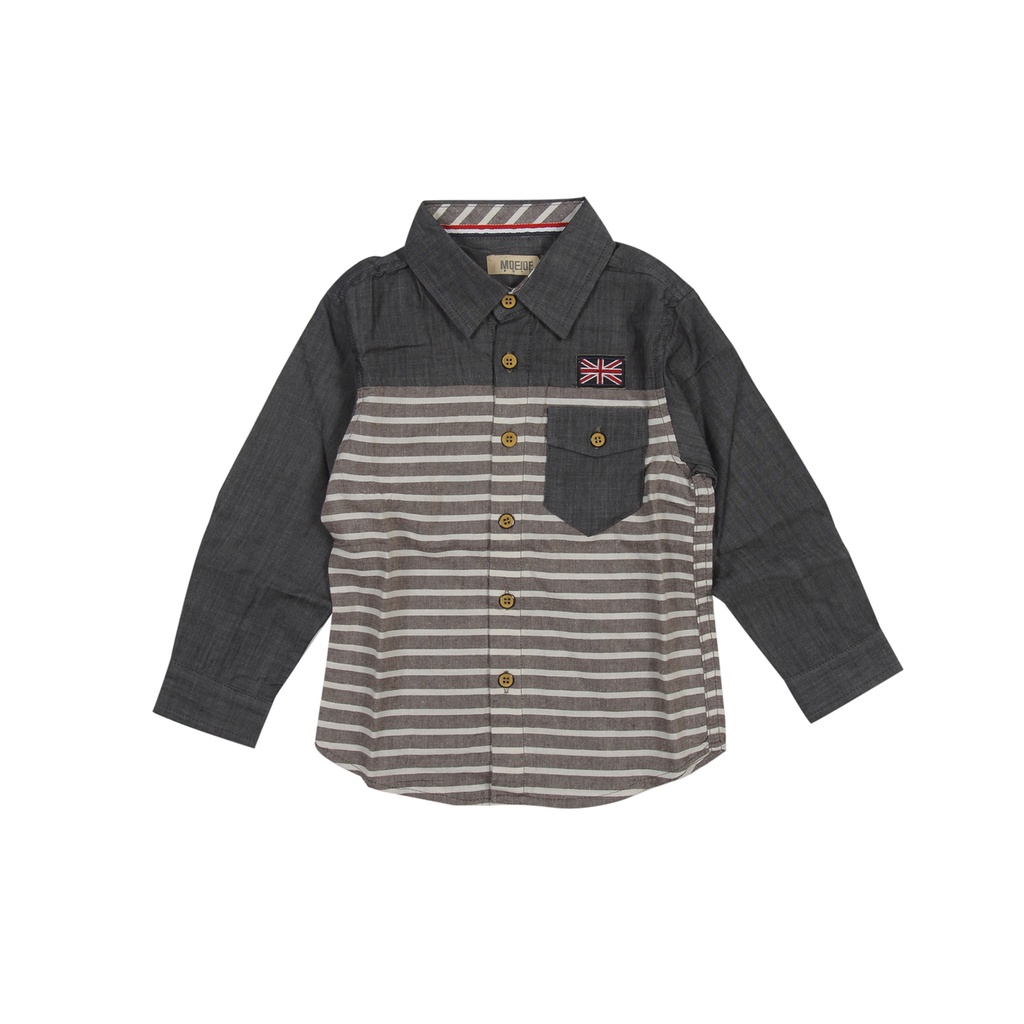 Kemeja Lengan Panjang Anak-Anak / Kemeja Garis-garis Anak Laki-laki - MOEJOE