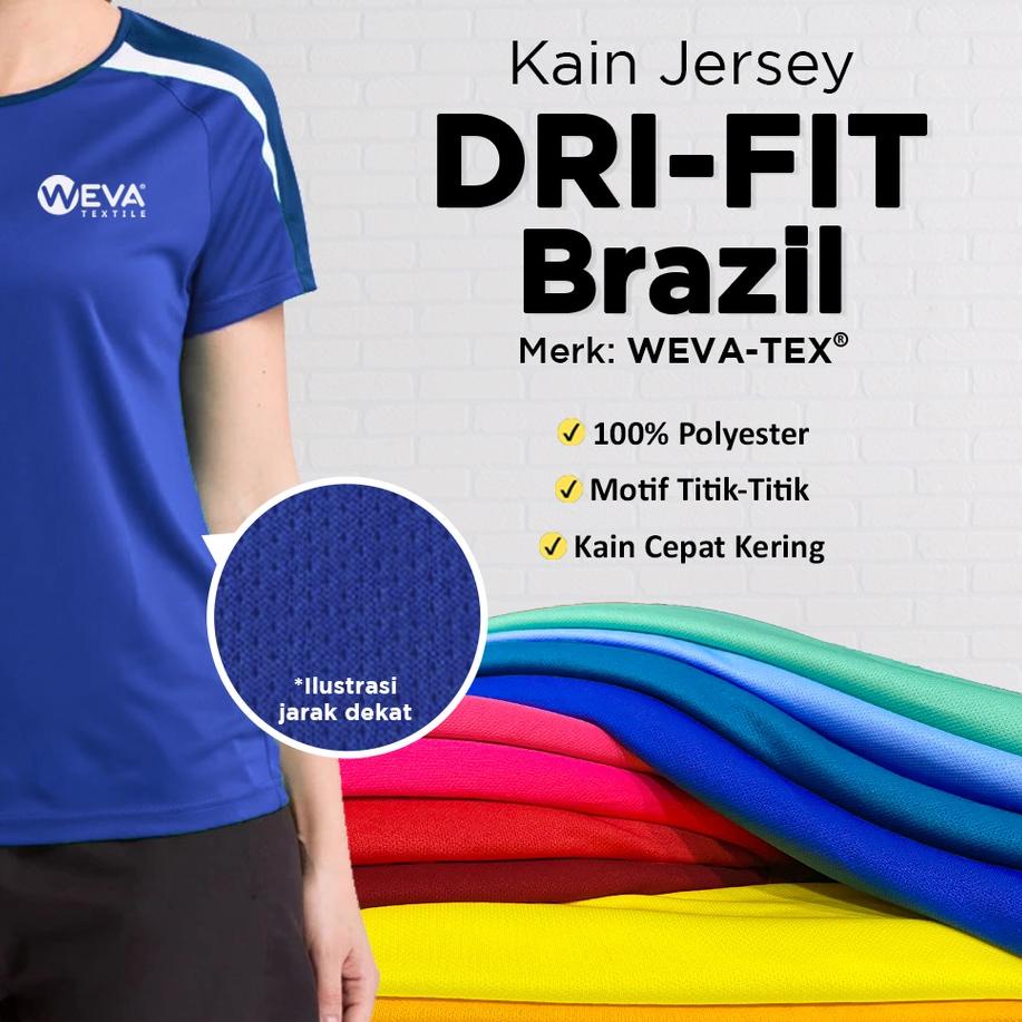 ✫ Bahan Kain Jersey Dryfit Brazil - Kain Drifit Weva Textile ➽