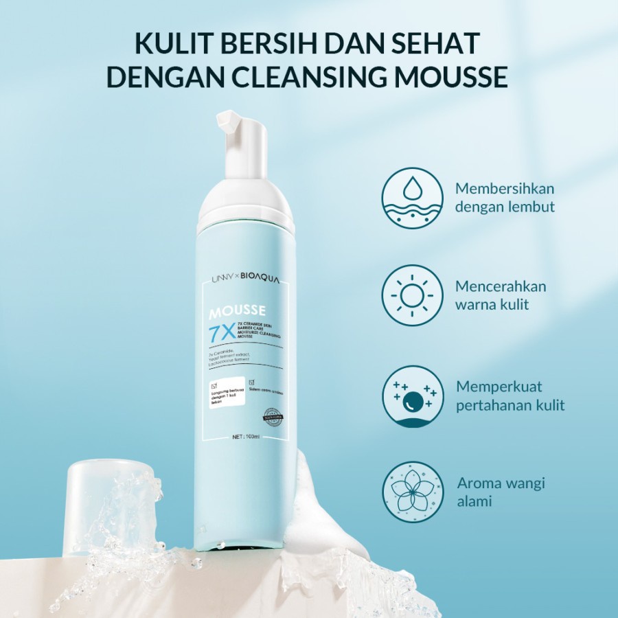 ✨ AKU MURAH ✨ BIOAQUA 7x Ceramide Skin Barrier Care Cleansing Mousse 100ml