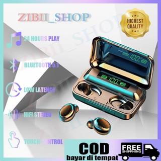 (COD)Promosi Barang spot menjual seperti kue panas F9-5 Headset Bluetooth Power Bank TWS with Mic 9D Bass Stereo Handset Water Pro