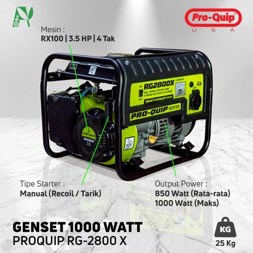 Genset / Generator Proquip 1000 Watt RG 2800 X