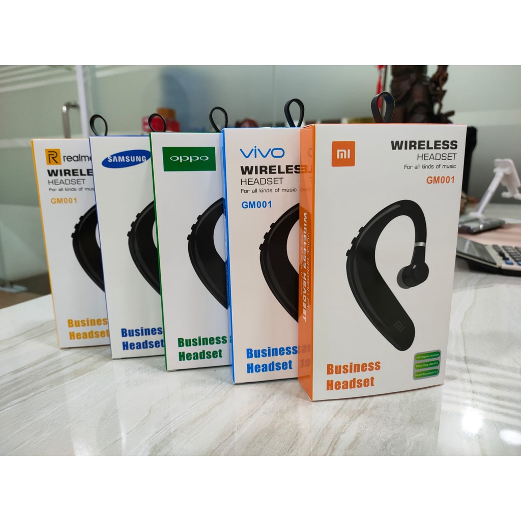 HF HEADSET BLUTOOTH BRAND GM 001 SPORT SINGLE SAMSUNG