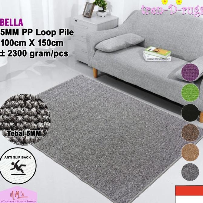 Karpet polos permadani lantai ruang tamu kamar anti slip minimalis