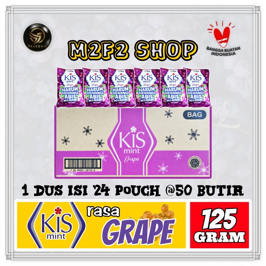 

Permen Kis Mint Rasa Anggur | Grape - 125 gr (Kemasan Karton)