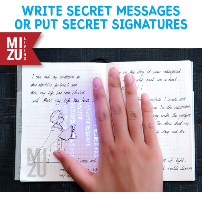 

MIZU TURRITOPSIS UV Invisible Fountain Pen Ink + UV Light Tinta+Senter