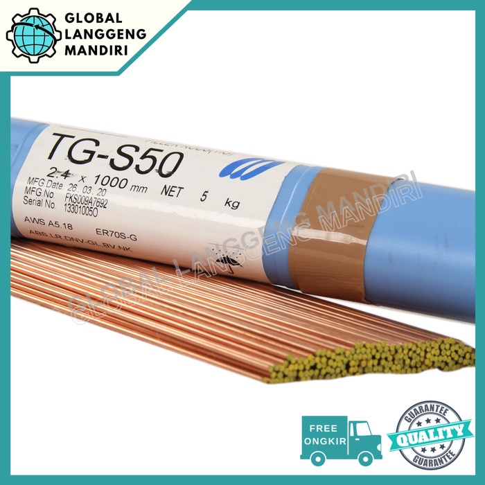 Terlaris Kawat Las Argon Tig Besi Tgs50 2.4 Mm (1Pak) Familiarc Er 70 Tgs 50