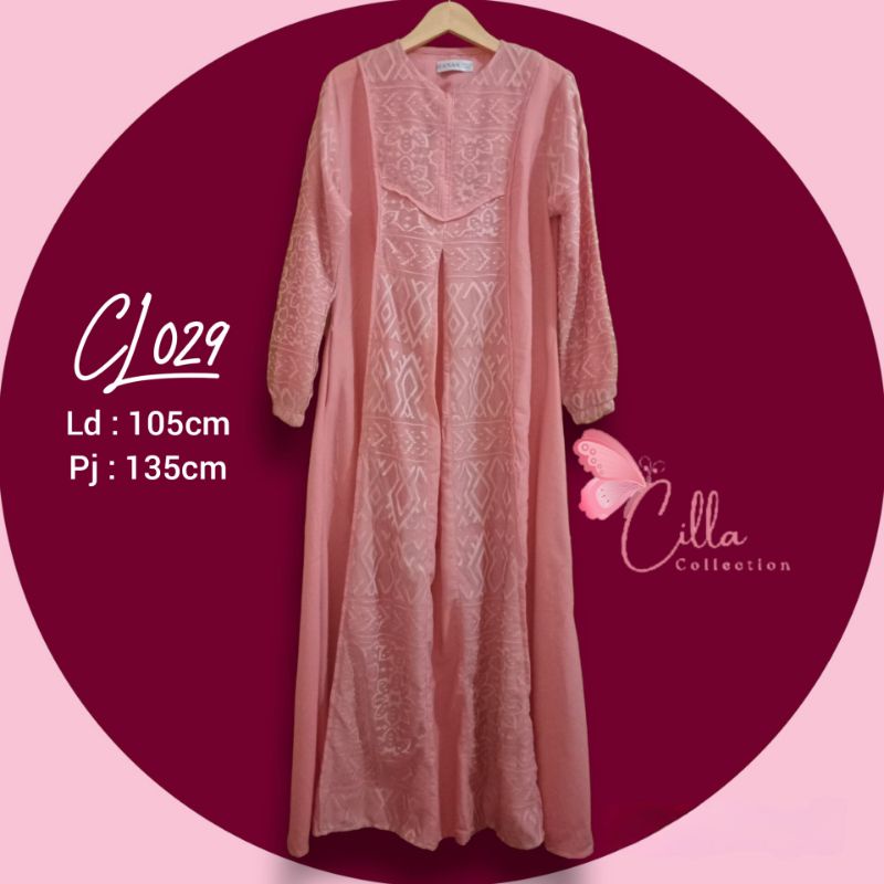 Gamis dress rosecrepe mix Malika CL029