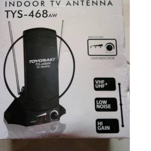 ♖ Original antena tv led dalam indoor digital toyosaki TYS-468 + booster kualitas terbaik 30DB ♦