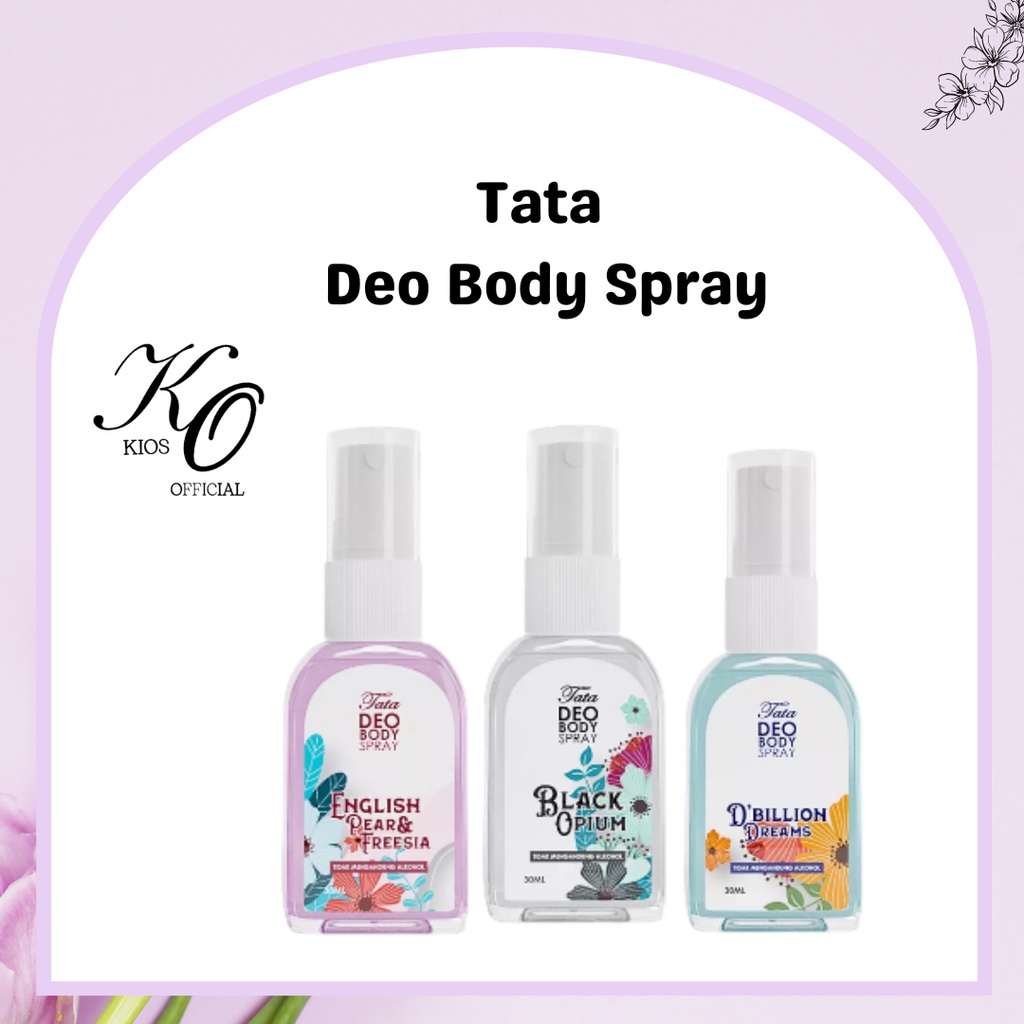 Tata Deo Bio Spray Black Opinium | D'Billion Dreams | English Pear &amp; Feersia 30ml | Deodorant