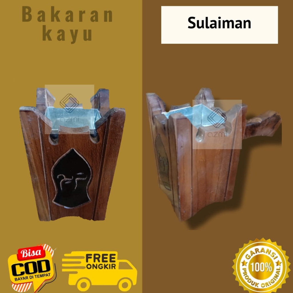 Grosir Tempat bakaran dupa/prapen kayu jati Antik habib ali tarim mini MABKHARA kayu motif Aboe Bakar, Sulaiman, Oemar, Usman