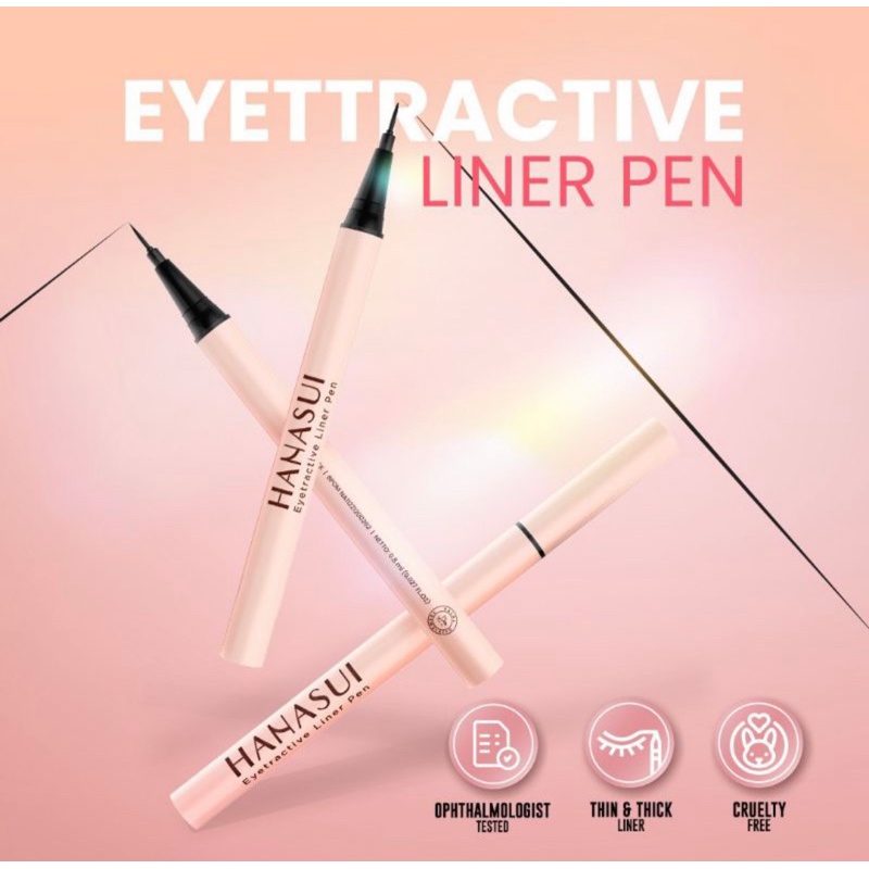 MFI - Hanasui Eyetractive Pen Liner | Celak Mata | Waterproof