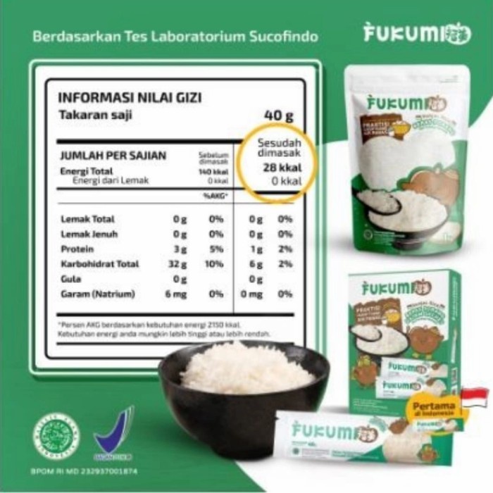 

Fukumi Beras Porang Box Sachet 280gr