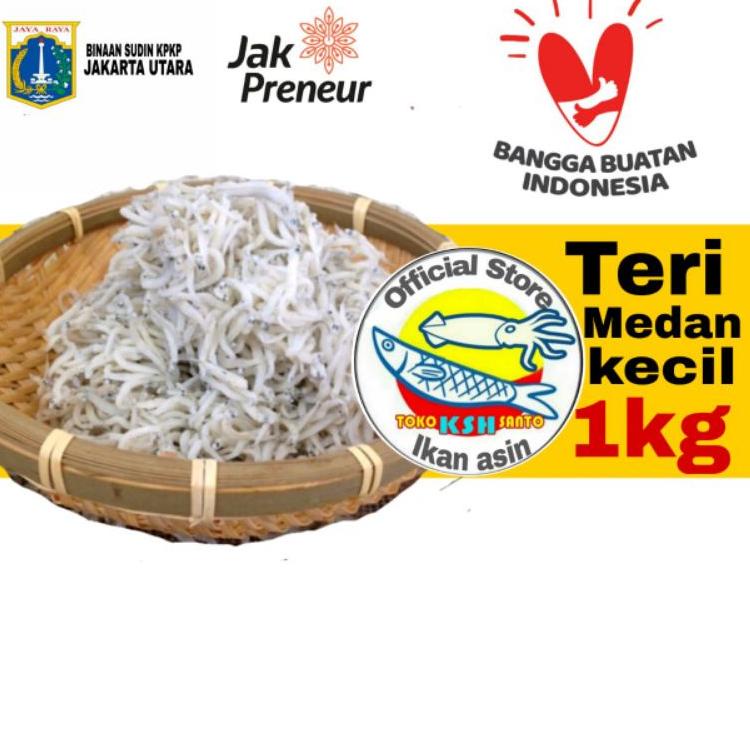 

❂ Ikan asin teri nasi medan size,kecil-1kg ◊