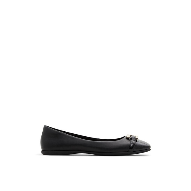 Sepatu Flat ALDO Original Solid tone ballerina flats with metal accent Flatform Kantor Keren Ori Qae