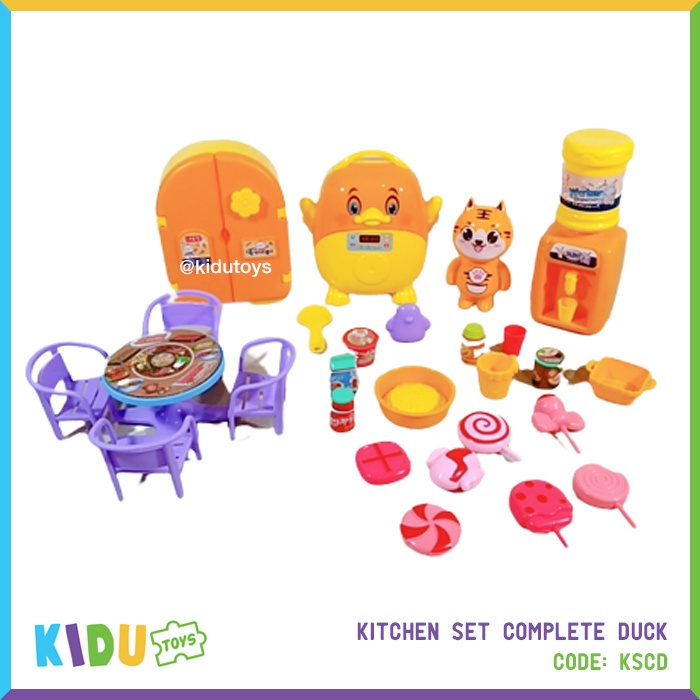 Mainan Anak  Masak Masakan Kitchen Set Complete Duck Kidu Toys