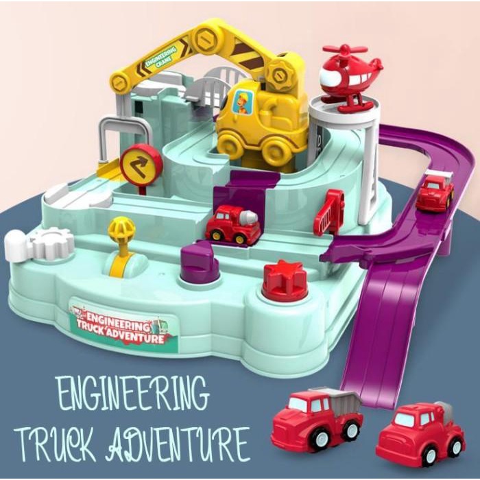 Best Seller Train & Truck Adventure Track Set Toys Mainan Kereta Thomas Mobil Truk