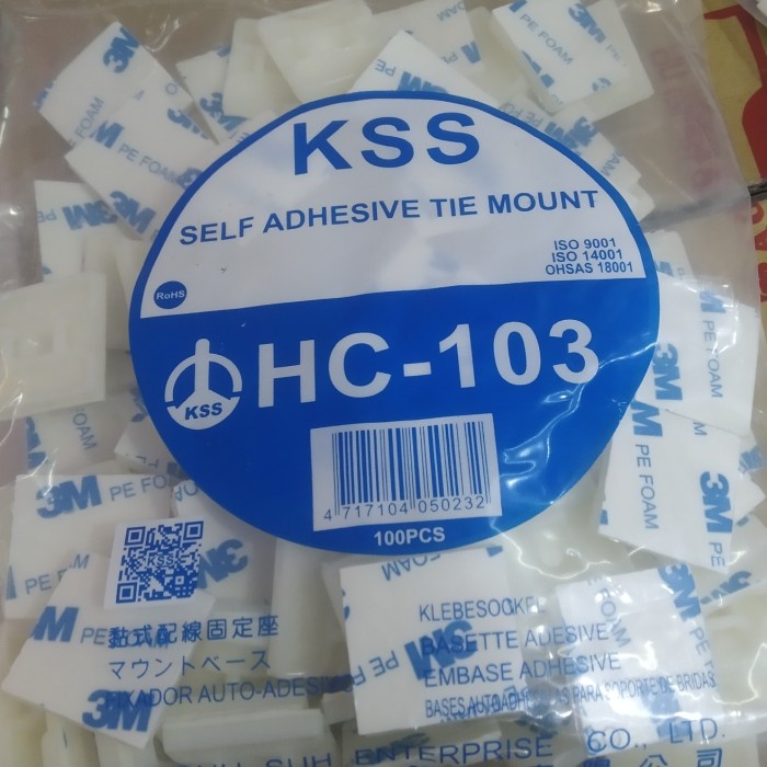 

Terlaris Tie Mount Hc-103 Kss / Tee Mount Hc-103 / Pengikat Kabel Ties Kss