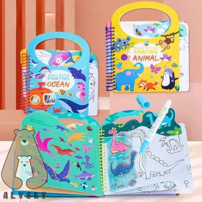 

Magic Water Book / Buku Aktivitas Mewarnai Anak Dengan Sticker