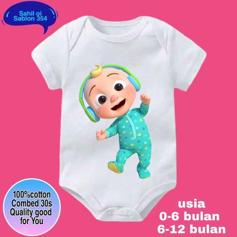 JUMPER BABY COCOMELON Baju bayi | Jumper bayi cocomelon kaos bayi laki-laki perempuan bodysuit jumps