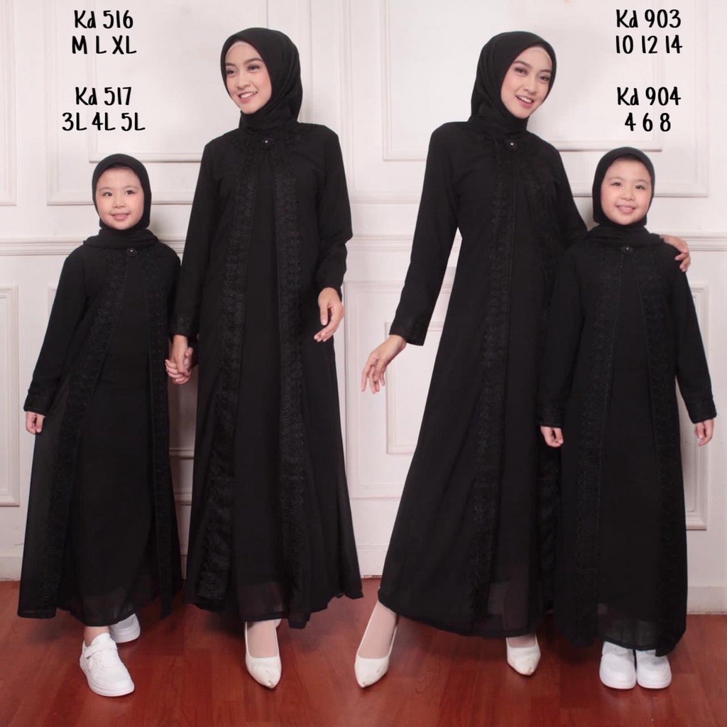 CHIANOZ Gamis Putih Anak Couple Mewah Wilona Dress Brukat Renda Baju Lebaran Umroh Haji Manasik Pesta Akad 116 900