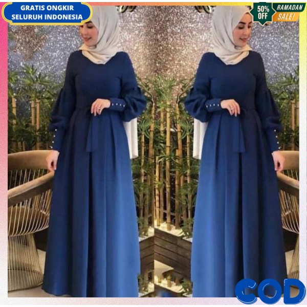 Baju Gamis Ibu2 Pengajian Pakaian Wanita Muslim Cewek Ibu Ibu Remaja Mewah Premium Baju Gamis Pesta 