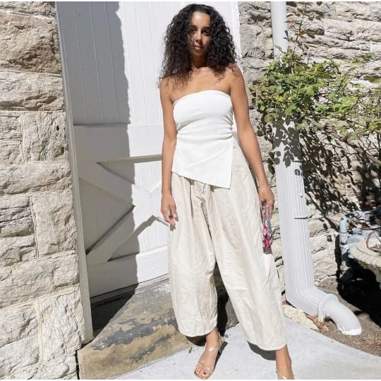 Crop top knit NERES Baju atasan wanita slit BIG SIZE strapless kemben tiktok kekinian fashion viral