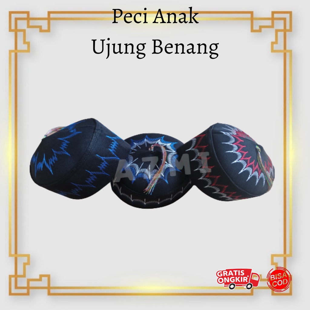 Peci Kopiah Ujung benang Anak Peci Bordir