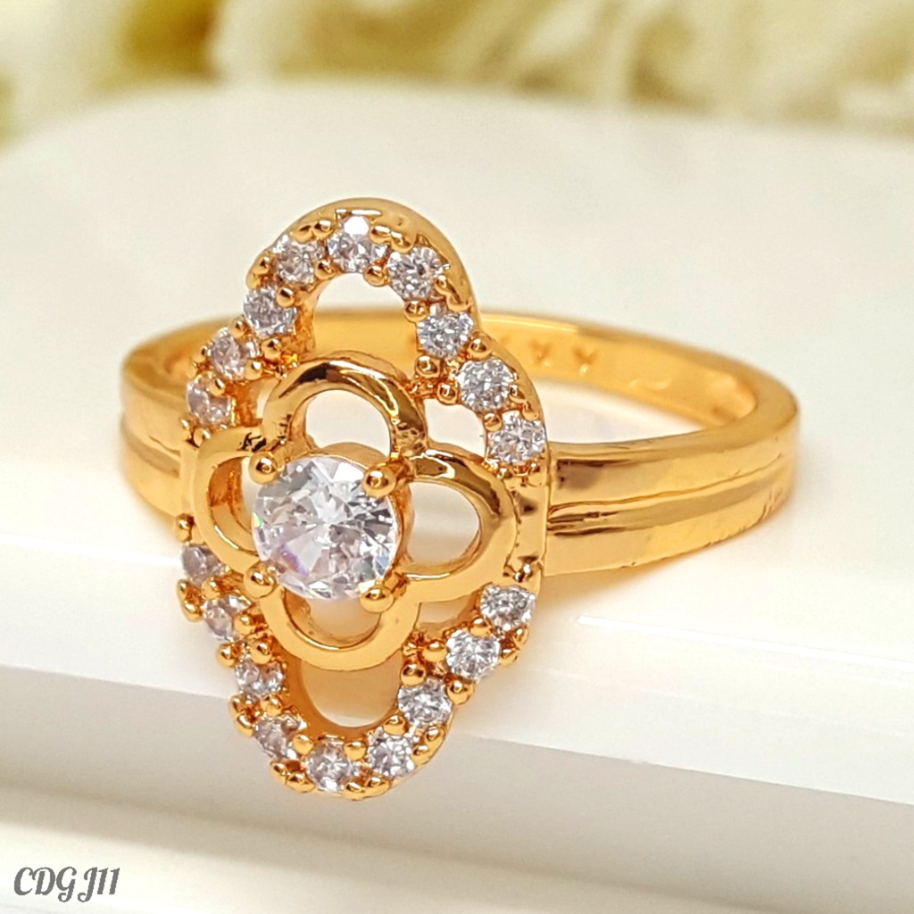 PGX Cincin Xuping Wanita Lapis Emas Aksesoris Perhiasan Fashion Premium - Z092